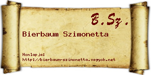 Bierbaum Szimonetta névjegykártya